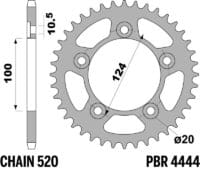 EK/PBR Kettingkit 520 ZVX3 - 15/46-108 - Standaard achtertandwiel staal