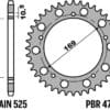 EK/PBR Kettingkit 525 ZVX3 - 17/45-120 - Standaard achtertandwiel staal