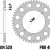EK/PBR Kettingkit 520 H - 14/45-108 - Standaard achtertandwiel staal