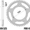 EK/PBR Kettingkit 525 SRX2 - 17/45-128 - Versterkt achtertandwiel staal