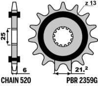 800Wx800H-3071417-3 EK/PBR Kettingkit 520 SRX2 - 15/48-114 – Standaard achtertandwiel staal