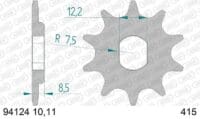 AFAM Kettingkit 415 F - 11/40-94 – Standaard achtertandwiel aluminium