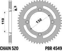 EK/PBR Kettingkit 520 SRX2 - 12/48-118 – Standaard achtertandwiel staal