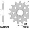 800Wx800H-3071547-3 EK/PBR Kettingkit 520 SRX2 - 15/42-104 – Standaard achtertandwiel staal