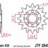 EK/JT Kettingkit 520 SRX2 - 14/38-94 – Standaard achtertandwiel staal
