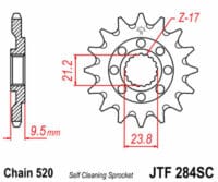 EK/JT Kettingkit 520 SRX2 - 14/38-94 – Standaard achtertandwiel staal