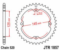 EK/JT Kettingkit 520 SRX2 - 13/38-98 – Standaard achtertandwiel staal