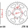 EK/JT Kettingkit 520 SRX2 - 14/40-96 – Standaard achtertandwiel staal