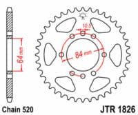 EK/JT Kettingkit 520 SRX2 - 14/40-96 – Standaard achtertandwiel staal