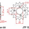 EK/JT Kettingkit 520 SRX2 - 14/37-94 – Standaard achtertandwiel staal