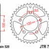 EK/JT Kettingkit 520 SRX2 - 17/43-110 – Standaard achtertandwiel staal