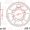 EK/JT Kettingkit 520 SRX2 - 15/42-120 – Standaard achtertandwiel staal