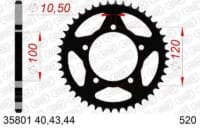 800Wx800H-3071765-2 AFAM Kettingkit 520 XHR4 - 17/43-110 – Standaard achtertandwiel staal