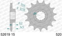 800Wx800H-3071826-3 AFAM Kettingkit 520 XHR4 - 15/39-104 – Standaard achtertandwiel staal