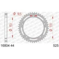 AFAM Kettingkit 525 XHR4 - 18/44-120 – Standaard achtertandwiel staal