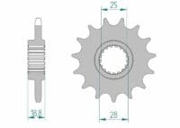 AFAM Kettingkit 525 XHR4 - 16/41-110 – Standaard achtertandwiel staal