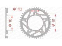 AFAM Kettingkit 525 XHR4 - 17/44-118 – Standaard achtertandwiel staal