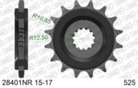800Wx800H-3071929-3 AFAM Kettingkit 525 XHR4 - 15/48-118 – Standaard achtertandwiel staal