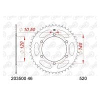 800Wx800H-3071954-2 AFAM Kettingkit 520 XHR4 - 14/46-118 – Standaard achtertandwiel staal