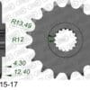 AFAM Kettingkit 525 XHR4 - 17/45-120 – Standaard achtertandwiel staal