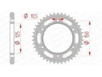 800Wx800H-3072081-2 AFAM Kettingkit 525 XHR4 - 16/42-118 – Standaard achtertandwiel staal