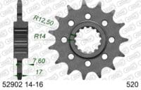 800Wx800H-3072199-3 AFAM Kettingkit 520 XHR4 - 15/43-106 – Standaard achtertandwiel staal