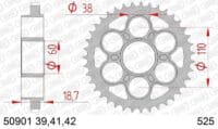 AFAM Kettingkit 525 XHR4 - 16/41-114 – Standaard achtertandwiel staal