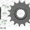 AFAM Kettingkit 525 XHR4 - 16/41-114 – Standaard achtertandwiel staal