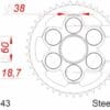 800Wx800H-3072455-2 AFAM Kettingkit 520 XHR4 - 14/45-110 – Standaard achtertandwiel staal
