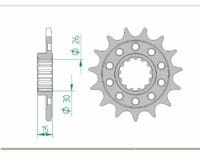 800Wx800H-3072469-3 AFAM Kettingkit 520 XHR4 - 17/45-118 – Standaard achtertandwiel aluminium