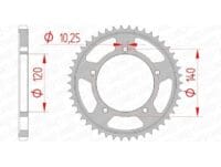 AFAM Kettingkit 525 XHR4 - 17/45-120 – Standaard achtertandwiel staal
