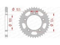 AFAM Kettingkit 525 XHR4 - 15/36-96 – Standaard achtertandwiel staal