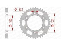 AFAM Kettingkit 525 XHR4 - 15/38-96 – Standaard achtertandwiel staal