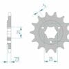 800Wx800H-3072871-3 AFAM Kettingkit 520 XSR4 - 16/42-114 – Standaard achtertandwiel staal