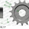AFAM Kettingkit 525 XHR4 - 16/39-114 – Standaard achtertandwiel staal