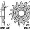 EK/PBR Kettingkit 520SRX2 13/48-112 - standaard Achtertandwiel