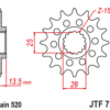 EK/JT Kettingkit 520 MVXZ2 - 15/44-114 – Standaard achtertandwiel staal