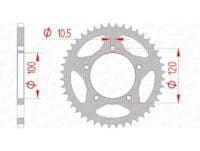 800Wx800H-3073220-2 AFAM Kettingkit 520 XRR3 - 15/44-106 – Standaard achtertandwiel staal