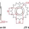 EK/JT Kettingkit 520 MVXZ2 - 16/47-112 – Standaard achtertandwiel staal