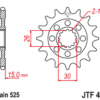 EK/JT Kettingkit 525 MVXZ2 - 17/45-120 – Standaard achtertandwiel staal