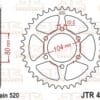 EK/JT Kettingkit 520 MVXZ2 - 15/46-114 – Standaard achtertandwiel staal
