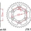 EK/JT Kettingkit 525 MVXZ2 - 15/43-114 – Standaard achtertandwiel staal