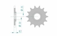 800Wx800H-3073303-3 AFAM Kettingkit 520 XSR4 - 14/46-116 – Standaard achtertandwiel aluminium