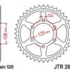 EK/JT Kettingkit 520 MVXZ2 - 17/41-102 – Standaard achtertandwiel staal