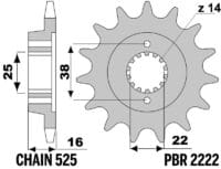 EK/PBR Kettingkit 520MVXZ2 15/41-104 – Versterkt achtertandwiel