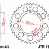 JT Kettingkit 420 HDR - 11/62-140 – Standaard achtertandwiel staal