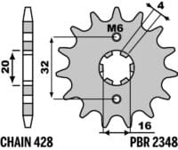 800Wx800H-3073400-3 EK/JT Kettingkit 428ZVX - 14/45-122 – Standaard achtertandwiel staal