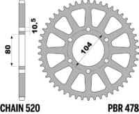 EK/PBR Kettingkit 520SROZ2 - 14/48-114 – Standaard achtertandwiel staal