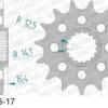 EK/PBR Kettingkit 525 Z/3D - 17/42-120 – Standaard achtertandwiel staal