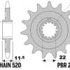 800Wx800H-3073460-3 EK/PBR Kettingkit 520 SRX2 - 14/50-114 – Standaard achtertandwiel aluminium